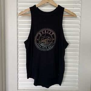 Hurley Black Muscle Tee with Graphic Design